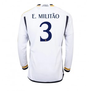 Real Madrid Eder Militao #3 Replika Hjemmebanetrøje 2023-24 Langærmet